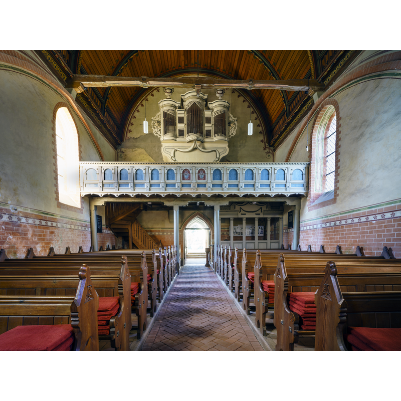 Source caption: "Dorfkirche Moisall - Schiff in Blickrichtung Ost"