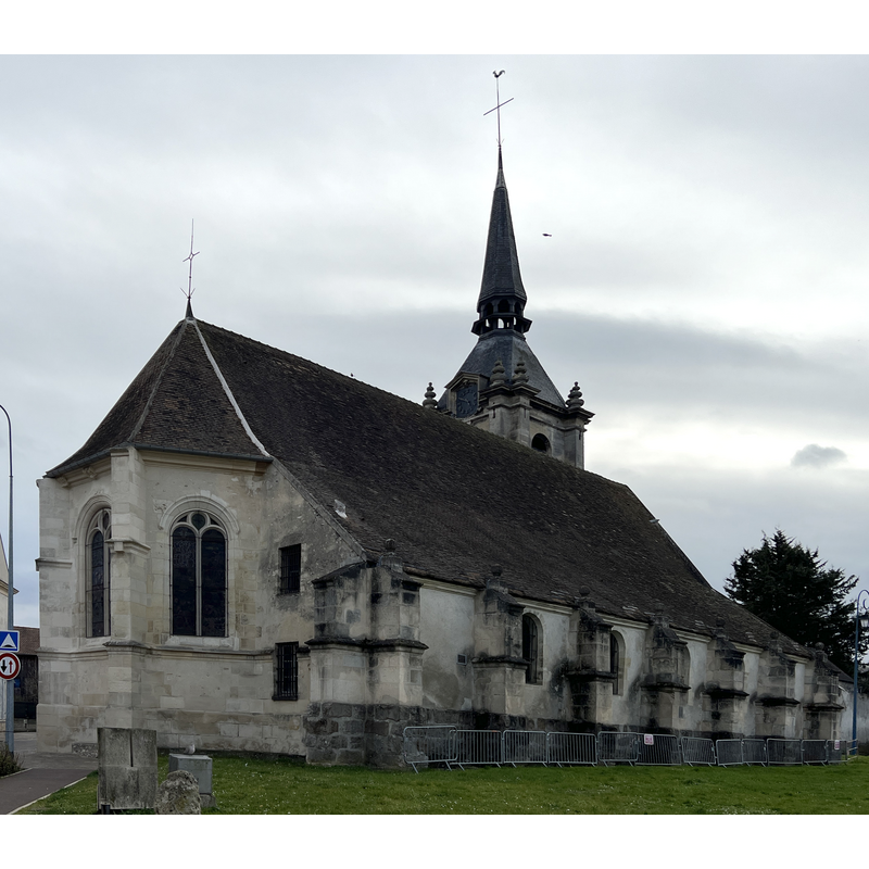 Source caption: "Église Saint-Denys, Le Thillay."
