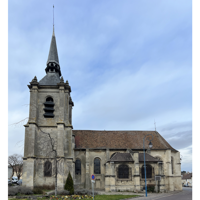 Source caption: "Église Saint-Denys, Le Thillay."