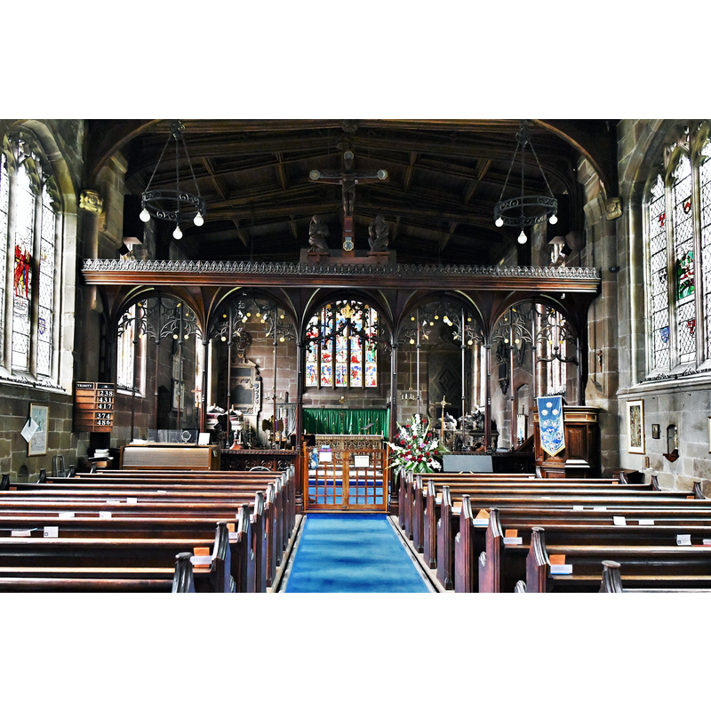 Source caption: "Gawsworth, St. James' Church: The nave"