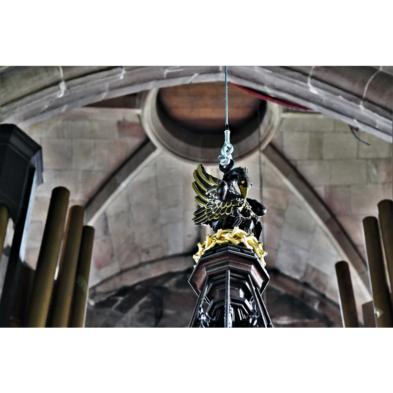 Source cover: "Gawsworth, St. James' Church: Font cover detail"