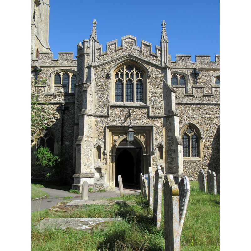 Source caption: "St Mary, Great Dunmow, south porch"