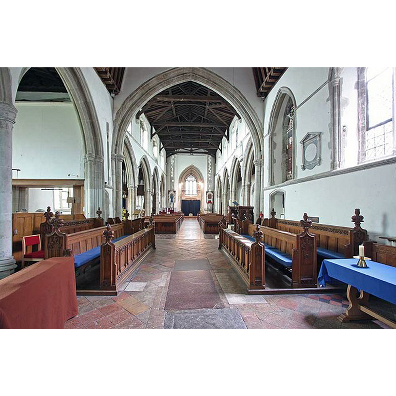 Soource caption: "St Mary the Virgin, Great Dunmow, Essex - West end"