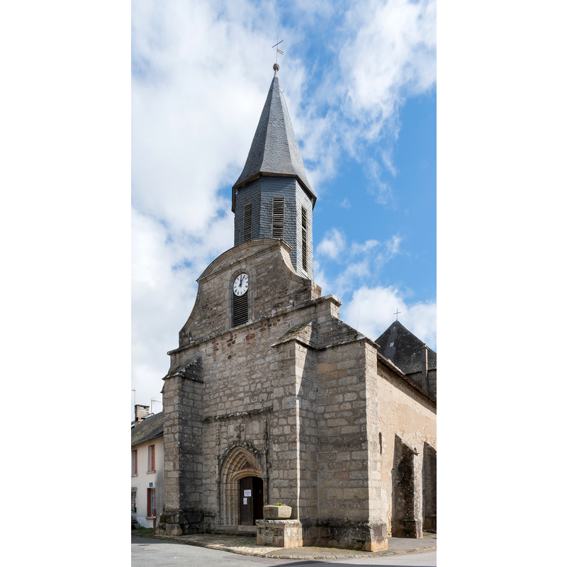 Source caption: "Saints Julian and Roch church in La Porcherie, Haute-Vienne, France"