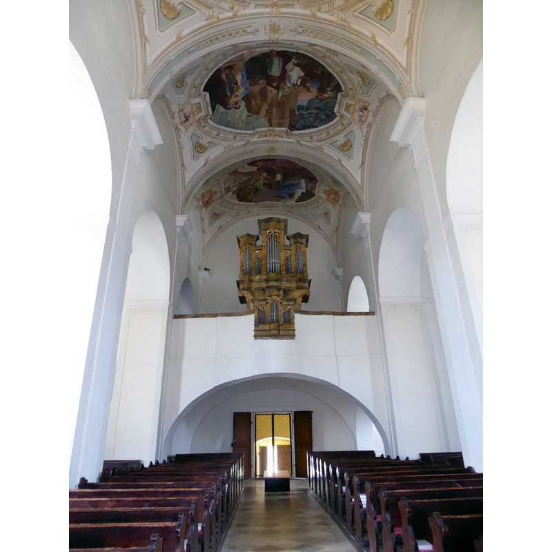 Source caption: "Pfarrkirche hll. Peter und Paulus, Drosendorf Altstadt, Drosendorf-Zissersdorf, Niederösterreich - Orgelempore"