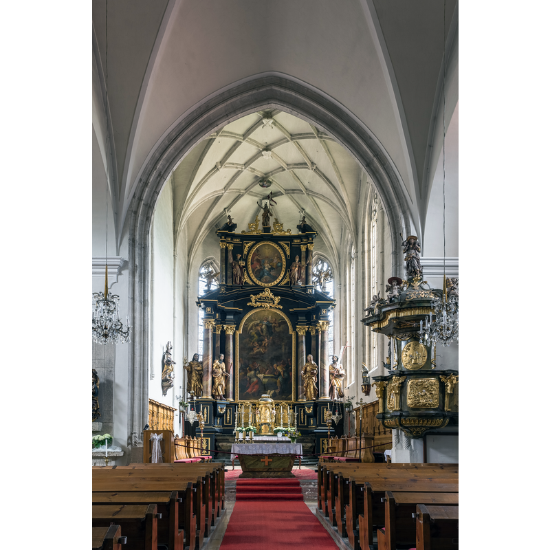 Source caption: "nnenraum der Pfarrkirche Weißenkirchen in der Wachau, Niederösterreich"