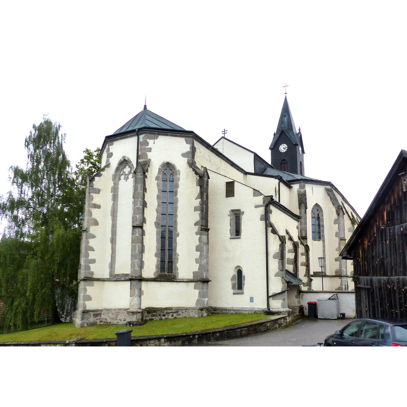 Source caption: "St. Wolfgang/ Weitra (Niederösterreich). Wallfahrtskirche St. Wolfgang - Apsis."