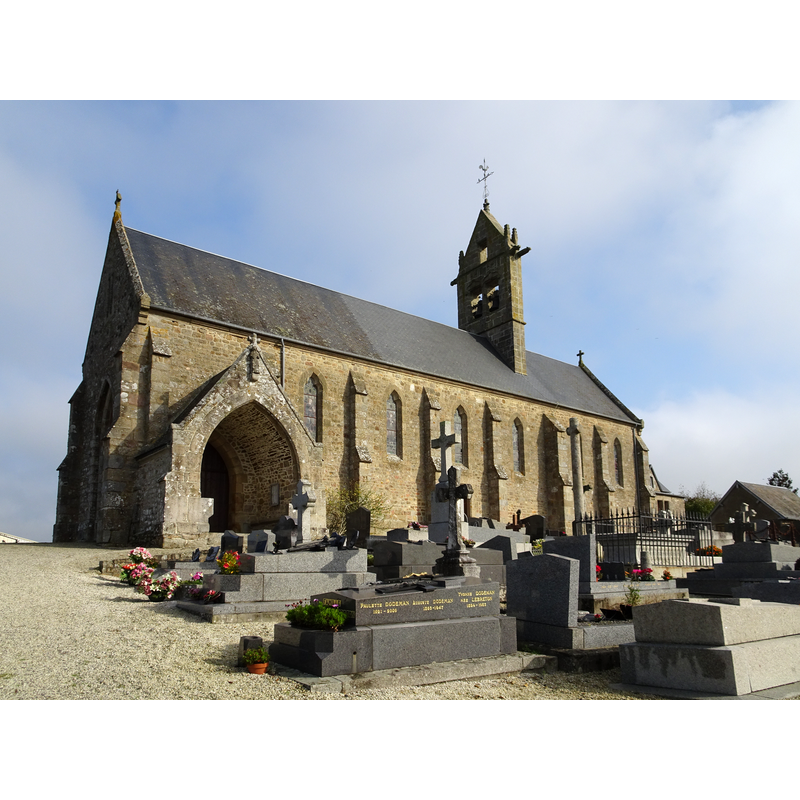 Source caption: "Champeaux, Manche. Eglise et son cimetière."
