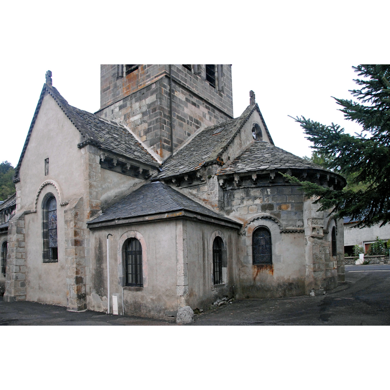 Source caption: "Dorfkirche Chambon-sur-Lac, Chorthaupt v. SO"