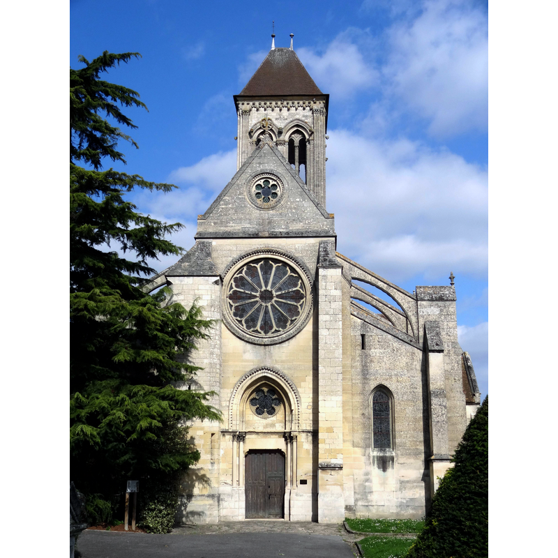 Source caption: "Champagne-sur-Oise (95), église N.D. de l'Assomption, façade ouest"