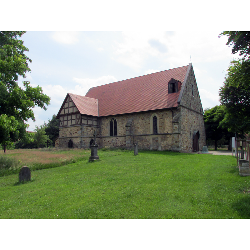 Source caption: "Blick von Norden auf die Jetenburger Kirche"