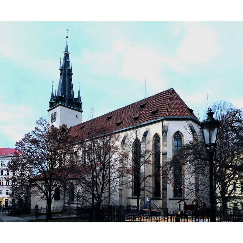 Source caption: "Kostel svatého Štěpána"