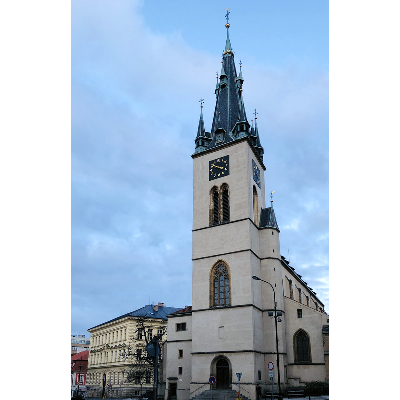 Source caption: "Kostel svatého Štěpána"