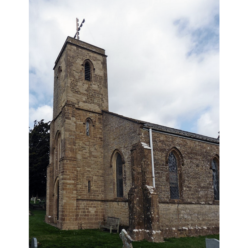 Source caption: "St Mary's Church, Mosterton" -- the 19thC church that replaced the medieval one on a new site