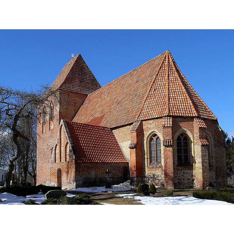 Source caption: "Kirche in Alt Karin, Landkreis Bad Doberan, Mecklenburg-Vorpommern, Deutschland" -- the original home of the present font in Neubukow [cf. FontNotes]