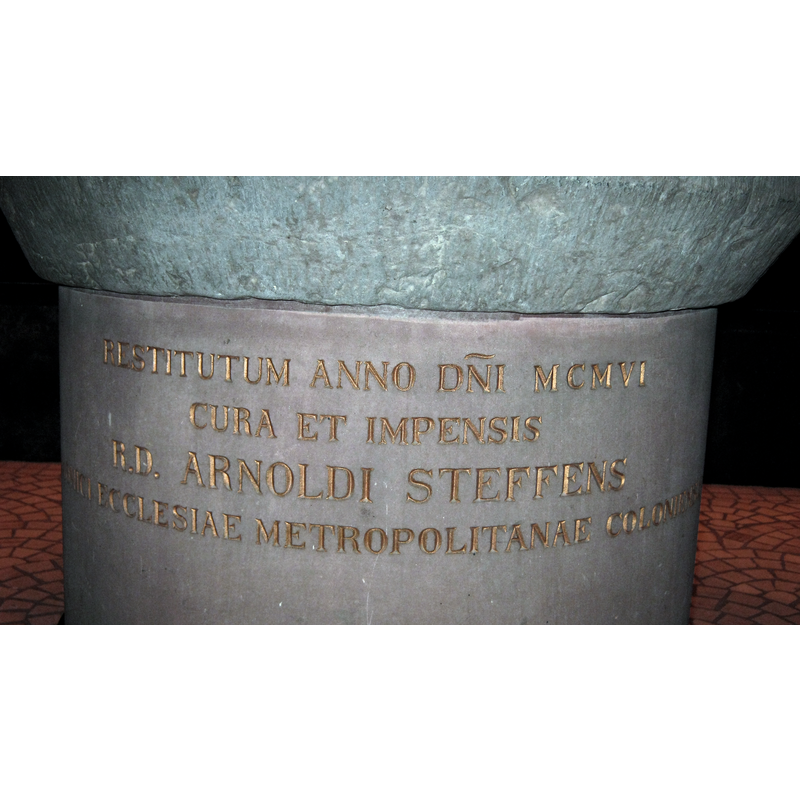 identifying the donor as Cathedral Canon Arnold Steffens
