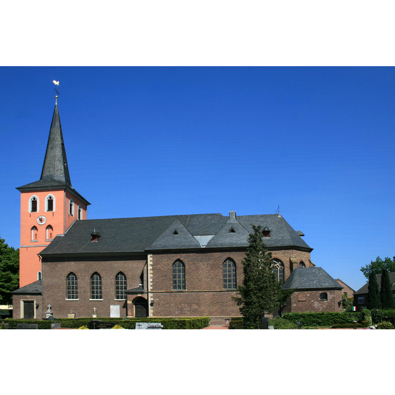 Source caption: "Pfarrkirche St. Cäcilia, Bauzeit: 1852, 1845, Adresse: Breite Straße 29 in Niederzier (OT Niederzier), Eintrag in die Denkmalliste: 30.04.1986"