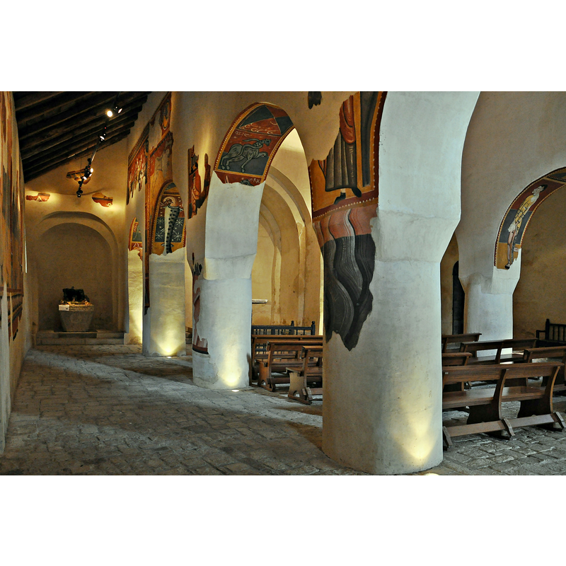 Source caption: "Iglesia de Sant Joan de Boí" [NB: replica: original frescoes at the MNAC}