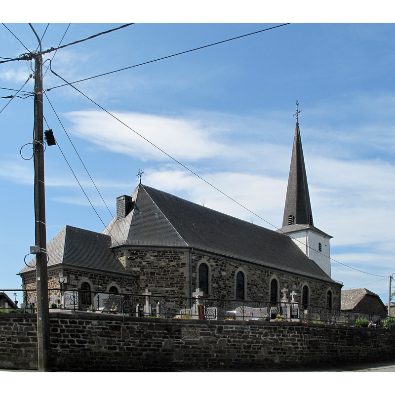 Source caption: "Aldringen, kerk / Aldringen Kirche"