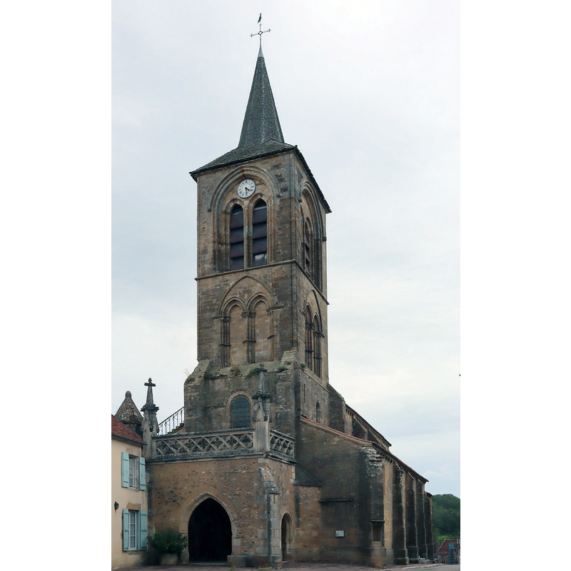 Source caption: "Extérieur de l'église Notre-Dame-de-la-Nativité de Pontaubert"