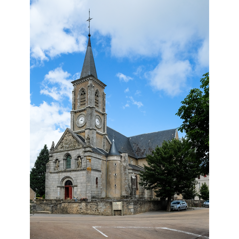 Source caption: "Église Saint-Georges de Quarré-les-Tombes (PA00113796), Département Yonne, Bourgogne-Franche-Comté, France"