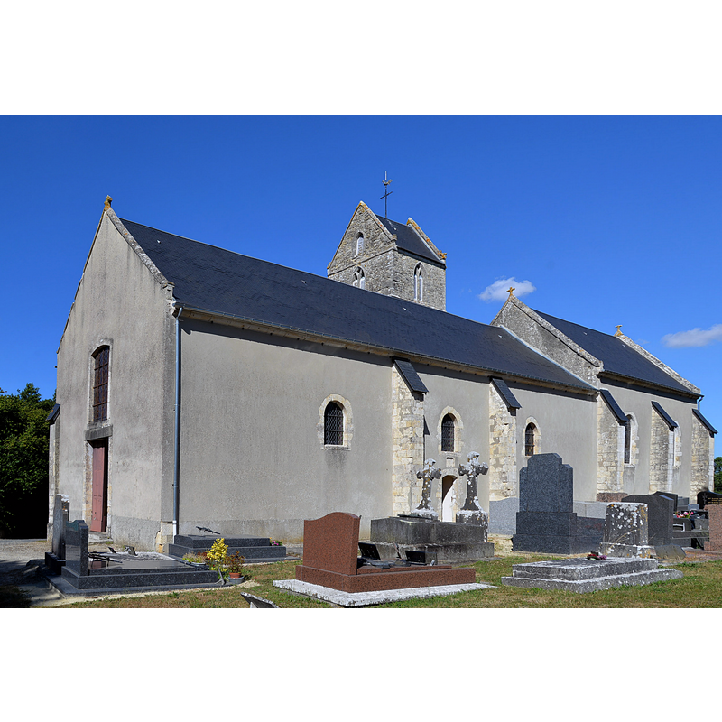 Source caption: "Église Saint-Vigor de Trungy. Vue sud-ouest"