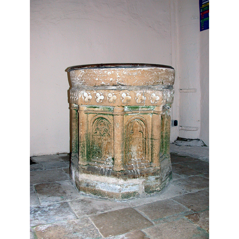 Source caption: "Fonts Baptismaux de l'église Saint-Vigor de Trungy"