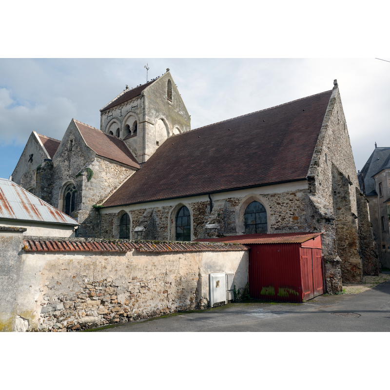 Source caption: "Façade nord de l'église Saint-Martin de Sablonnières."