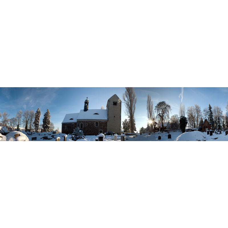 Source caption: "Teicha Friedhof und St. Mauritius im Winter"