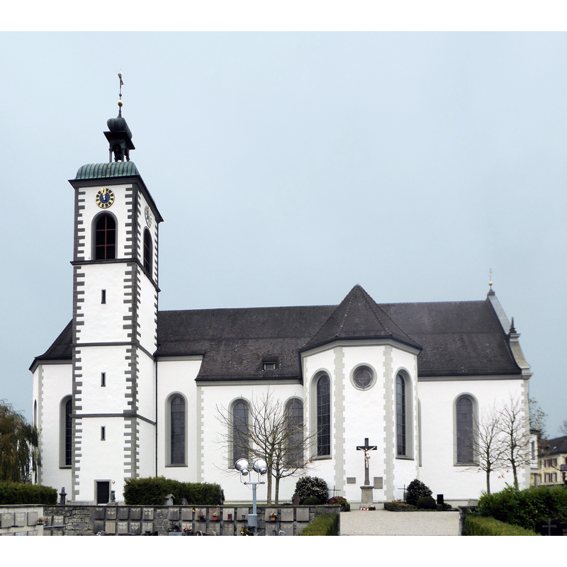 Source caption: "Kreuzlingen (CH), Kirche Afra und Ulrich von Nordwesten."