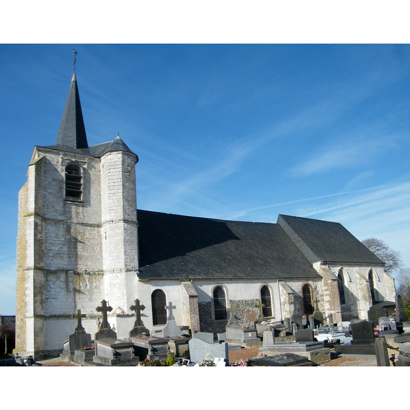 Source caption: "Pendé, Somme, Fr, église"