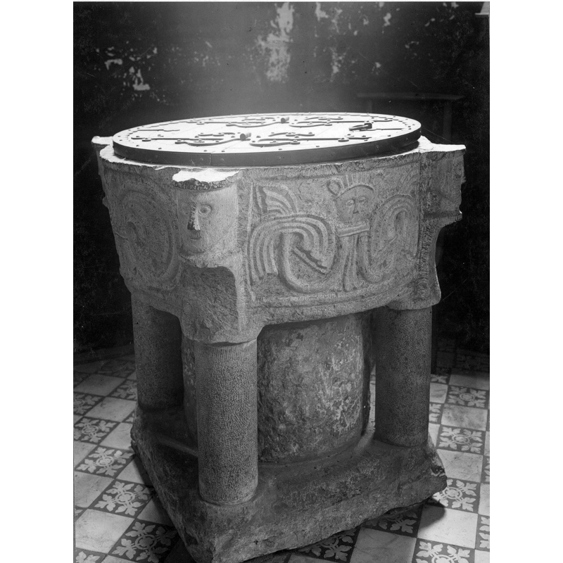 shown here in a 1947 post-restoration photograph with a new cover