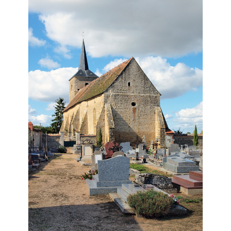 Source caption: "Église Saint-Denis de Dadonville (Loiret, France)"