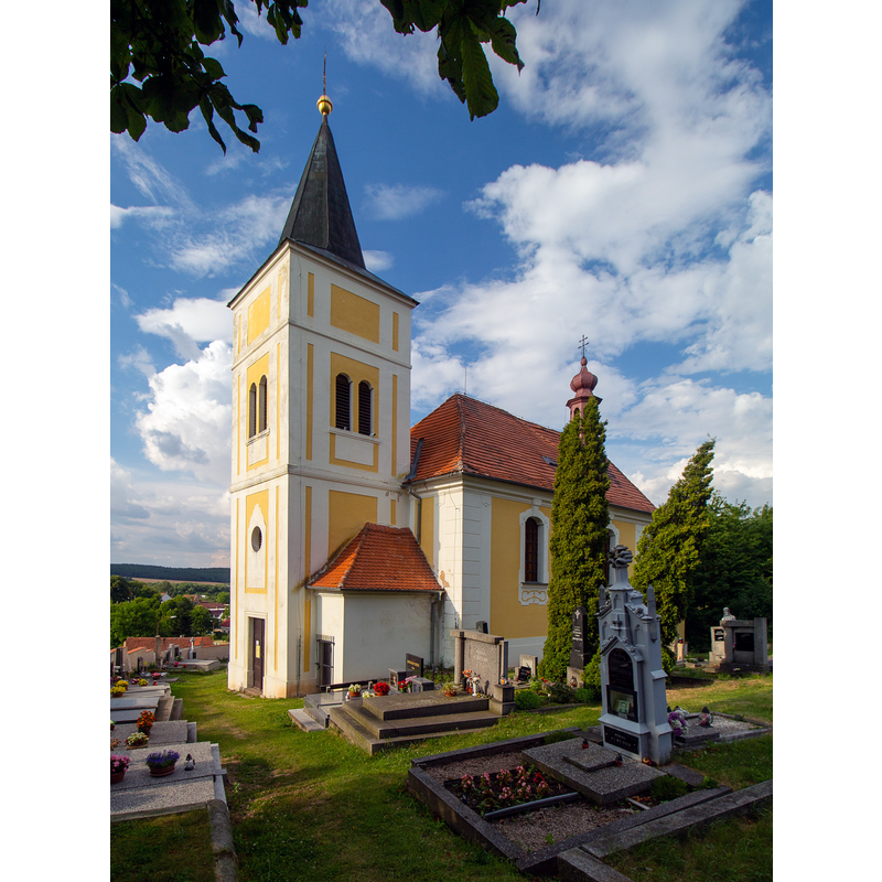 Source caption: "Šanov kostel. Šanov, okres Rakovník"