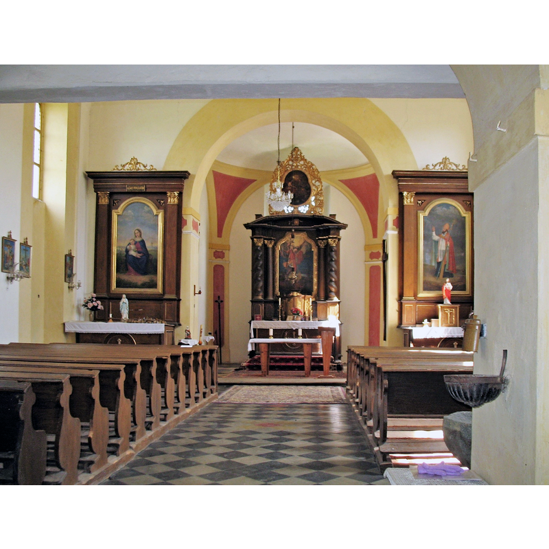 Source caption: "Kostel sv. Michaela archanděla ve Skryjích, okres Rakovník"