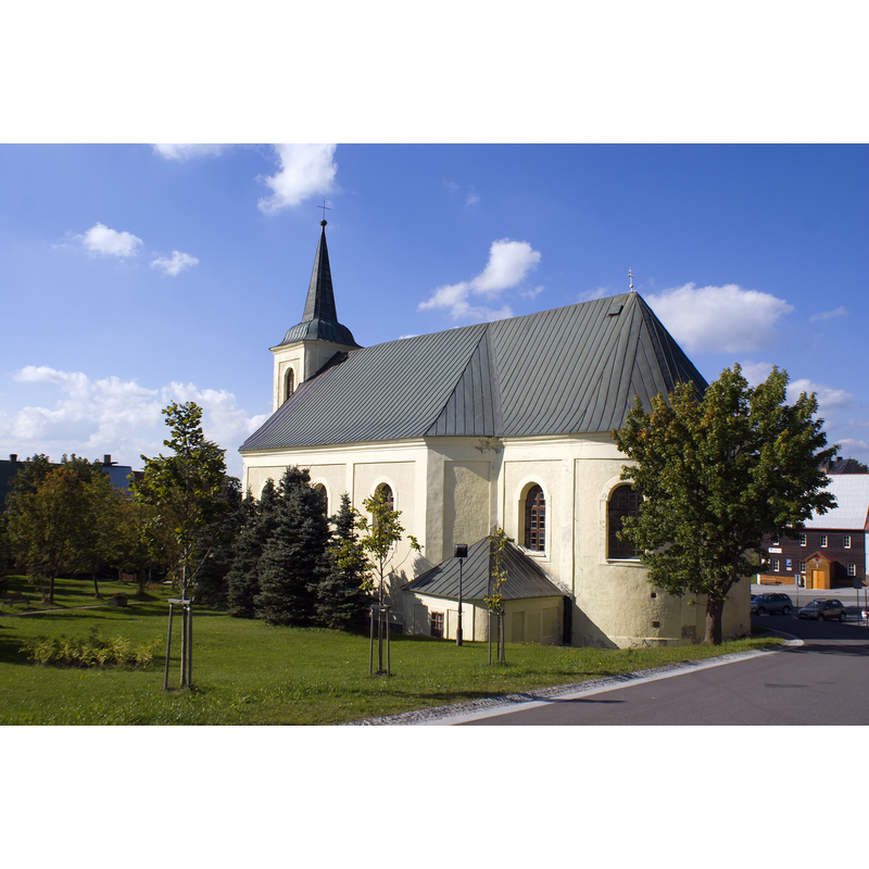 Source caption: "Kostel sv. Anny, Boží Dar"