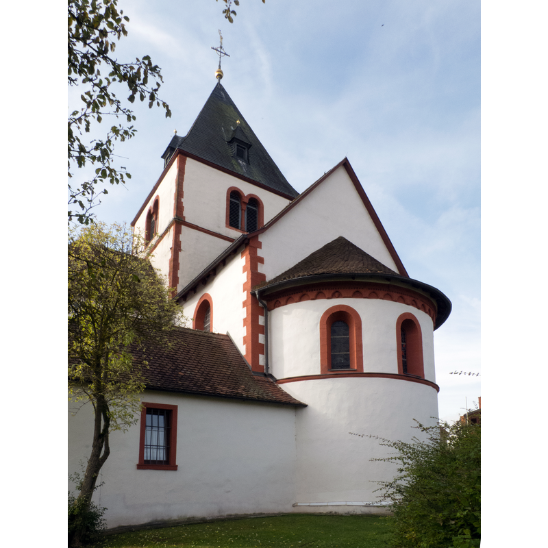 Source caption: "Pfarrkirche St. Lambertus von Thulba. Sakristei, Chor und Turm"
