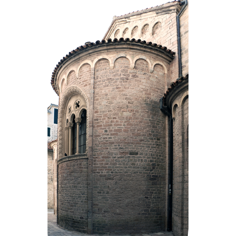Source caption: "Cattaro, san trifone, ext, abside del xii sec."