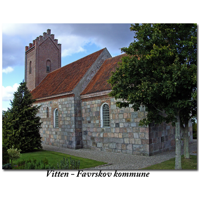 Source caption: "Vitten kirke (Favrskov)  fra sydøst"
