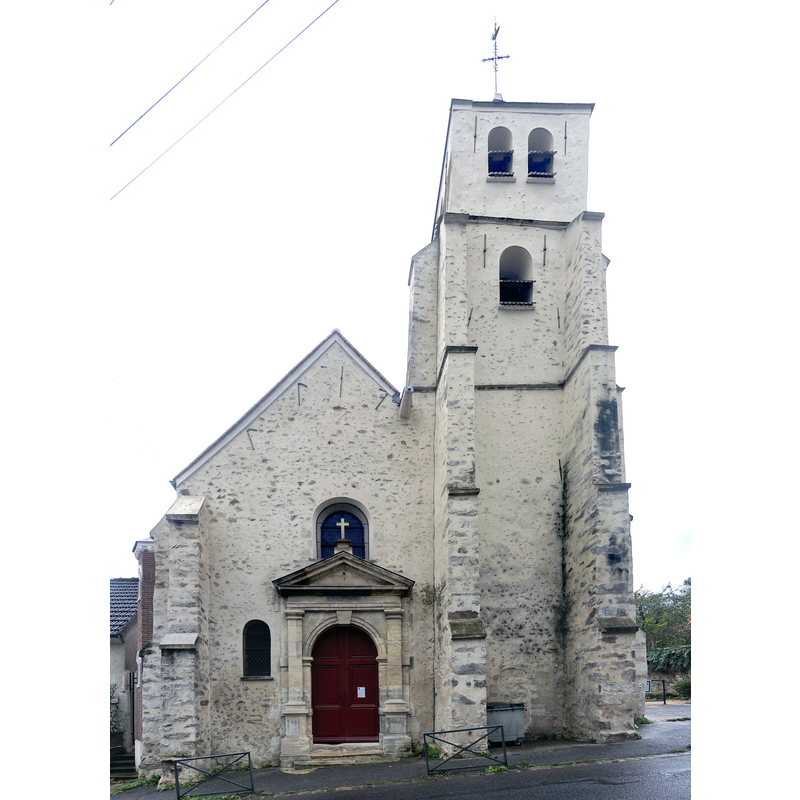 Source caption: "Église Saint-Antoine-et-Sulpice, Grigny dans l'Essonne."