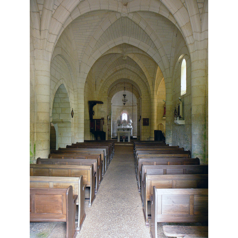 Source caption: "Église Saint-Pardoux de Mareuil (24). Intérieur."