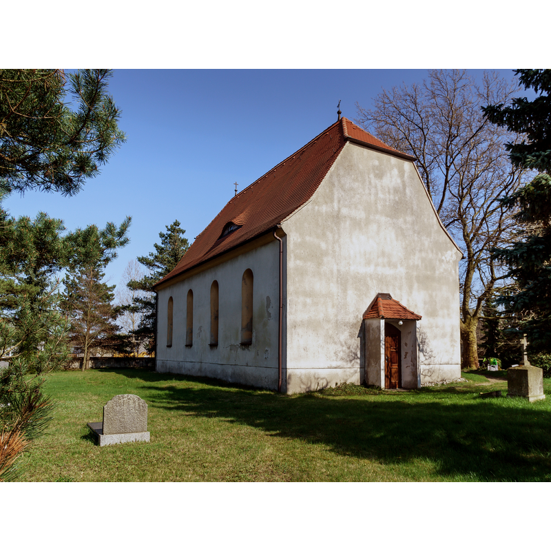 Source caption: "Kirche, Battauner Weg 19 in Doberschütz OT Sprotta "