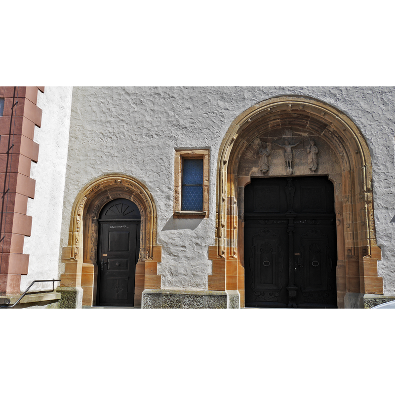 Source caption: "Exterior of Mariä Himmelfahrt (Engen) Portale"