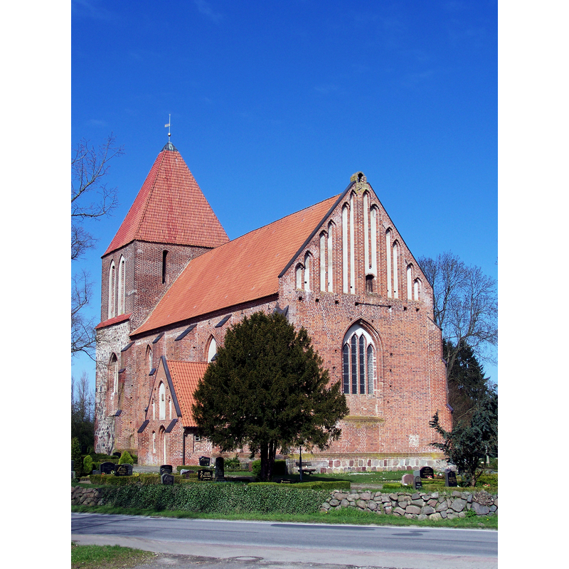 Source caption: "Steinhagen, Kirche - Ansicht von der Straße"