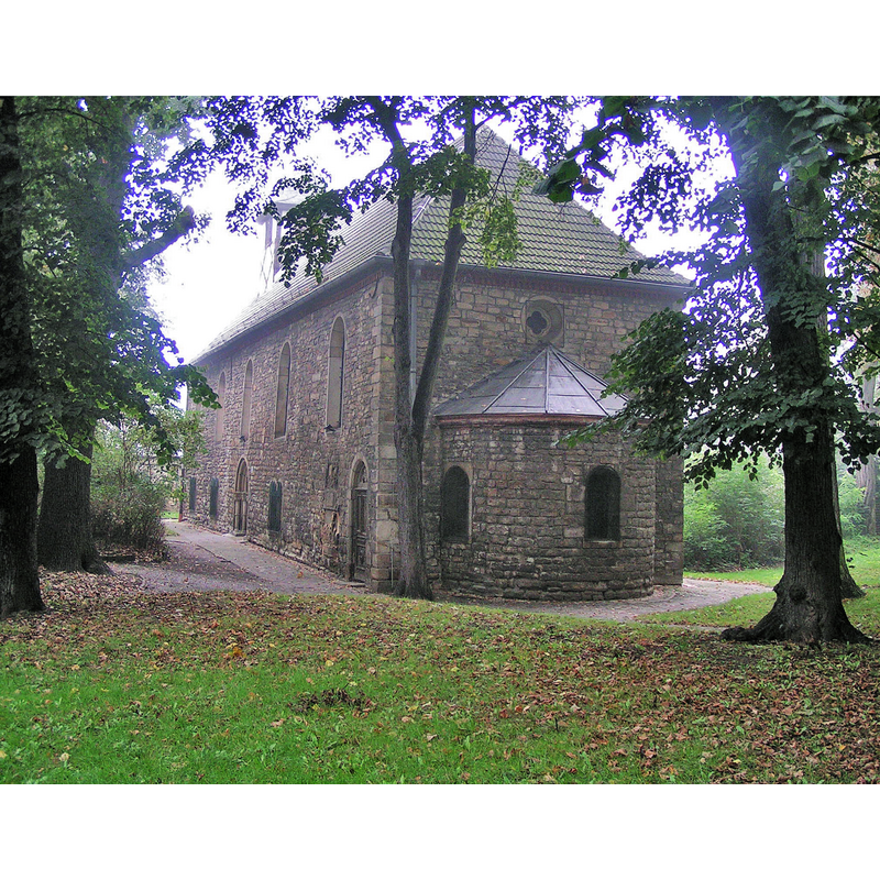 Source caption: "Lorenzkirche Calbe."