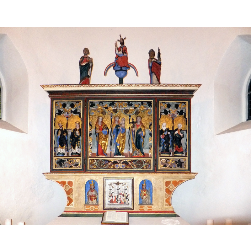 Source caption: "Dorfkirche Schwanebeck: Altar"
