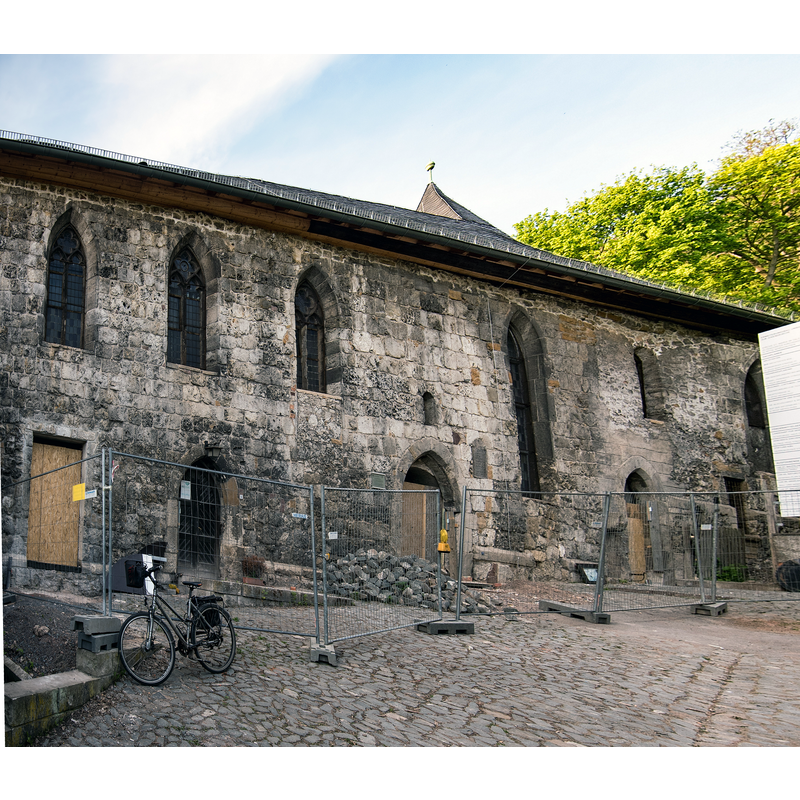 Source caption: "Nordhausen, Altendorfer Kirchgasse 1" -- seen here undergoing restoration work in May 2017?