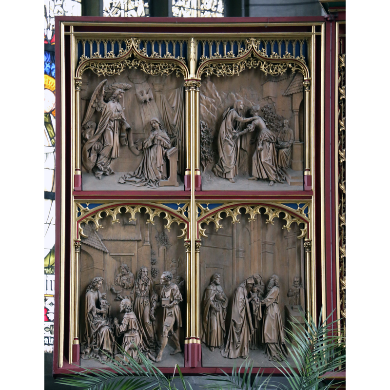 Source caption: "Hauptaltar Radolfzeller Muenster" -- 1897 neo-Gothic altar by Josef Eberle