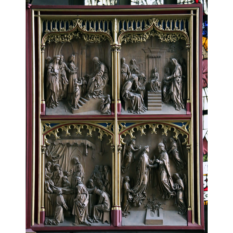 Source caption: "Hauptaltar Radolfzeller Muenster" -- 1897 neo-Gothic altar by Josef Eberle