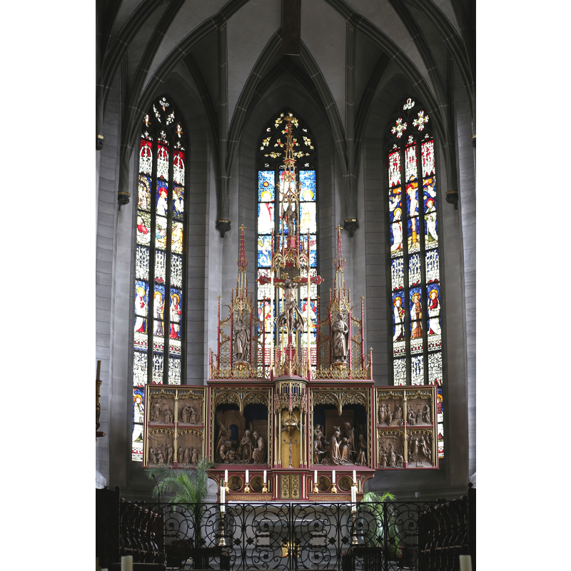 Source caption: "Hauptaltar Radolfzeller Muenster" -- 1897 neo-Gothic altar by Josef Eberle